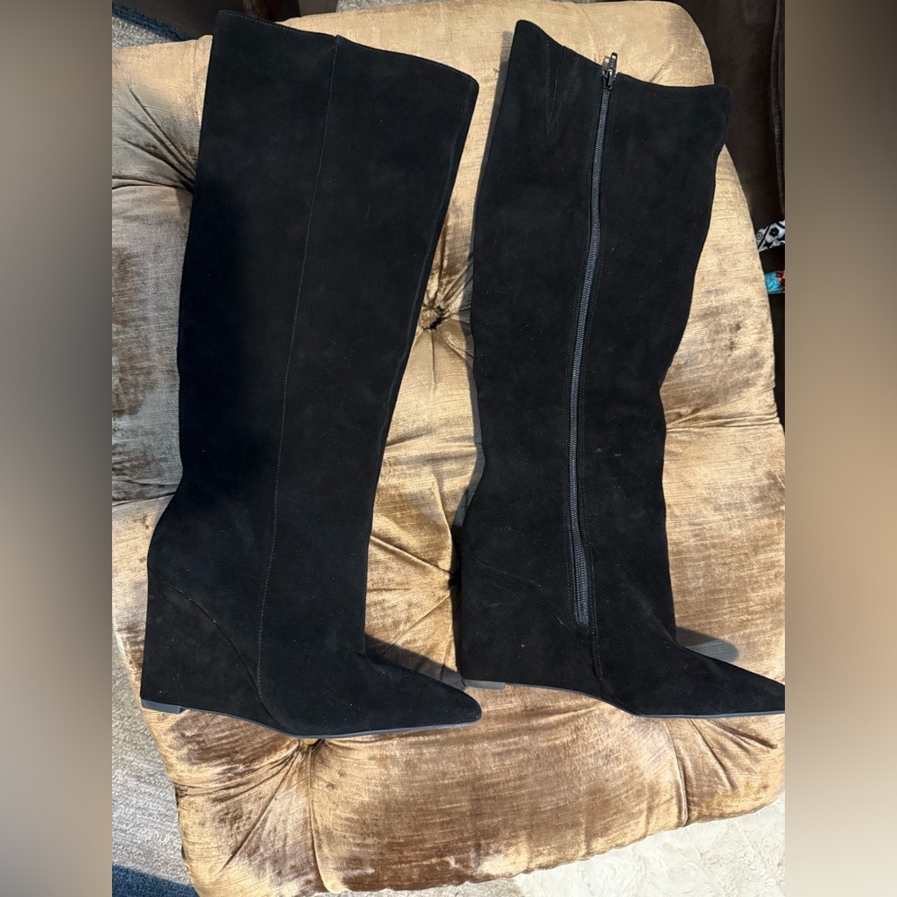 Gianni Bini Black Over the Knee Boots size 8.5 NWOT
